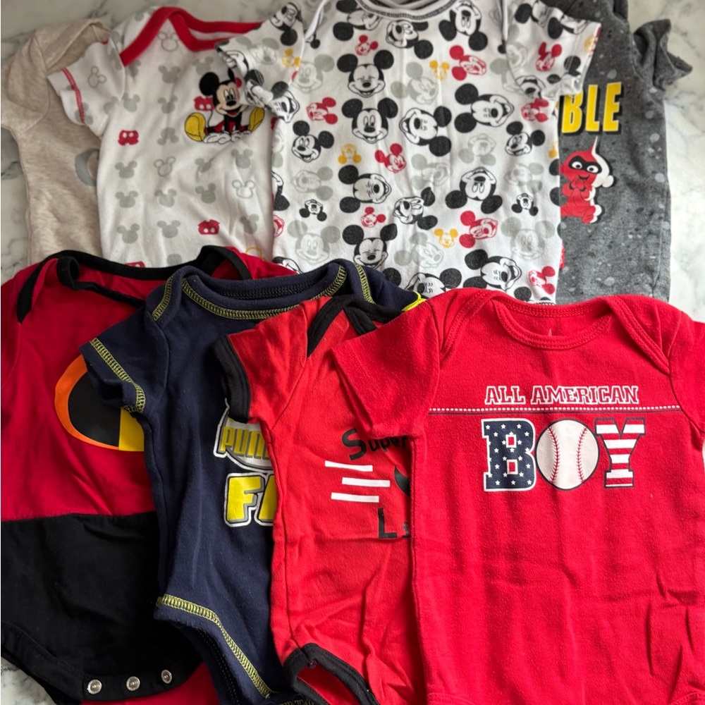 Disney Mickey Mouse and Friends Kids One Pieces, Puma - Red, Black, Gray
